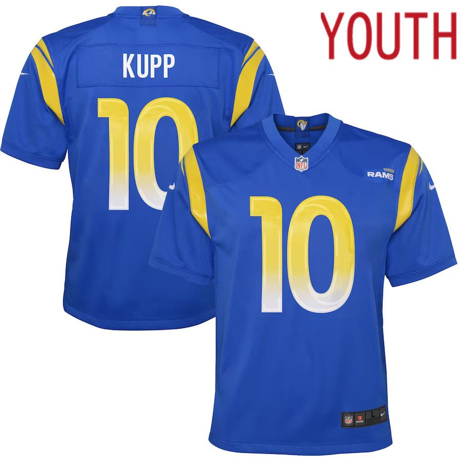 Youth Los Angeles Rams 10 Cooper Kupp Nike Royal Game NFL Jersey